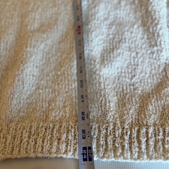 V-Neck Boucle Sweater FP Style Ivory, Soft, Natural, Relaxed,Womens L - Picture 5 of 6